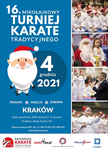16 Turniej Mikołajkowy w Karate Tradycyjnym-Światowy Dzień Osób z Niepełnosprawnościami 4 grudnia 2021 Kraków